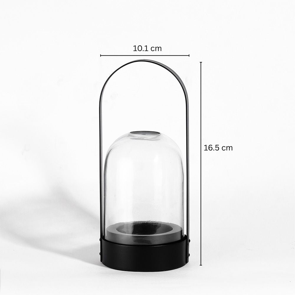 Alta Lantern With Handle - Black