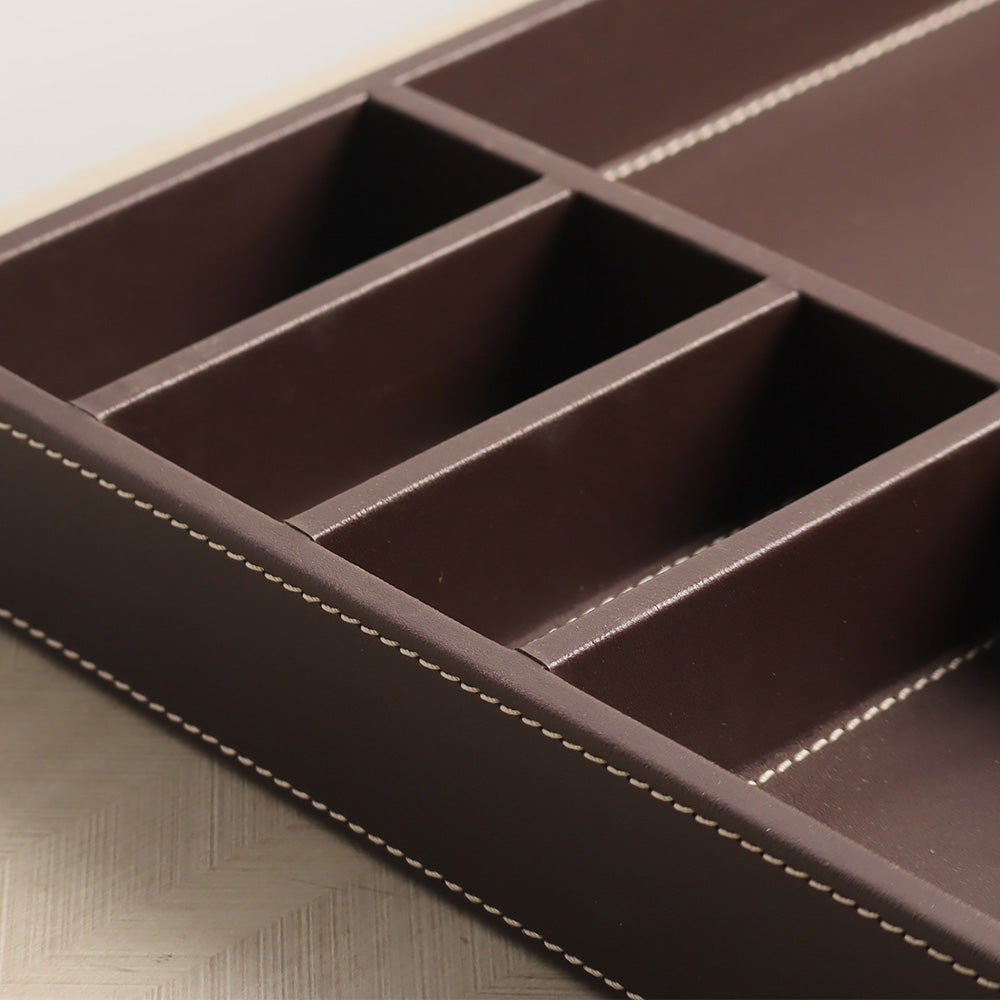 Alto Desk Organiser - Coffee Brown