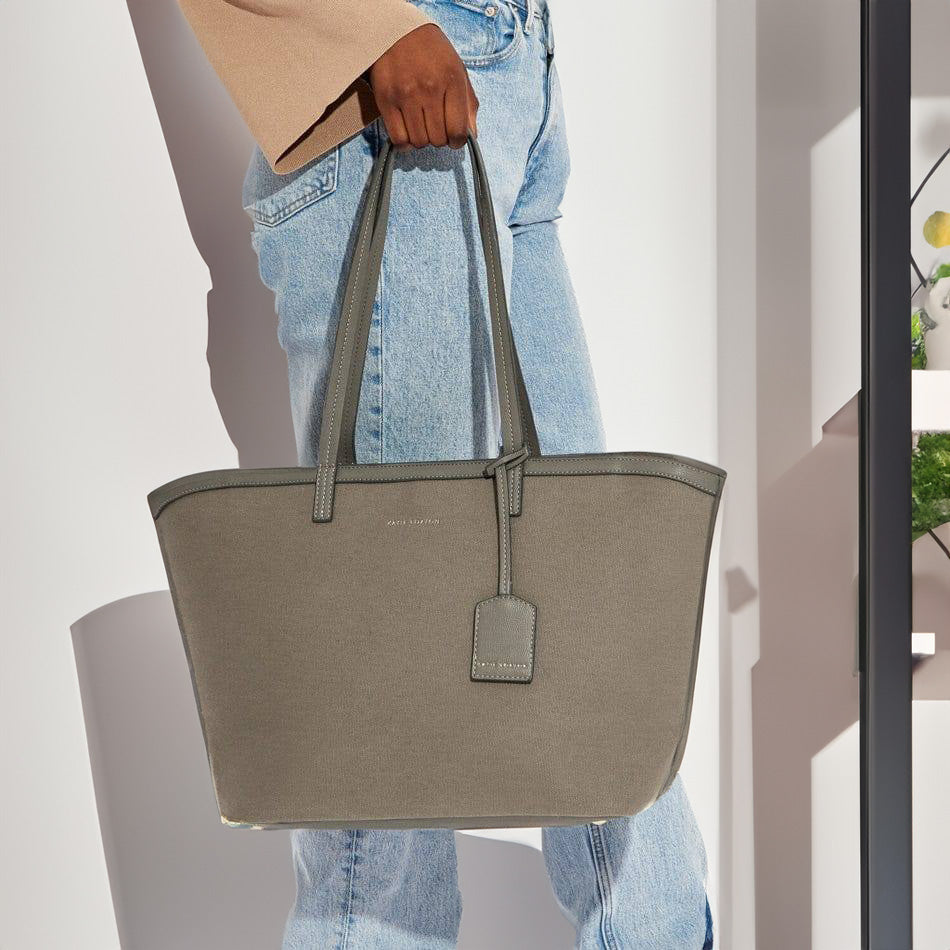 Amalfi Canvas Tote Bag - Khaki