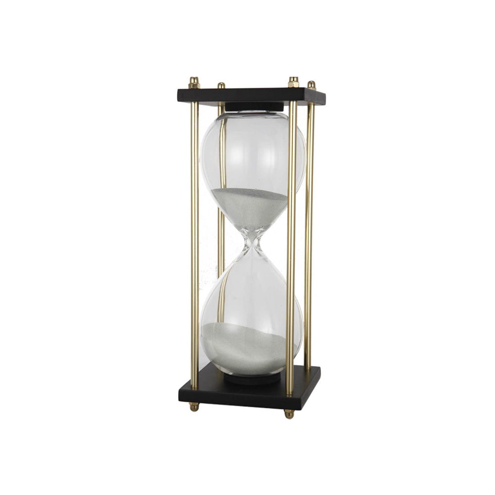 Amos Framed Hourglass - White Black