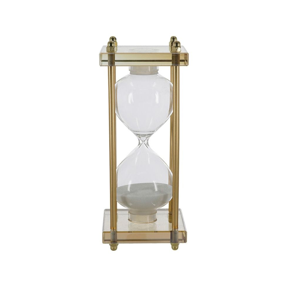 Amos Framed Hourglass Small - Gold White
