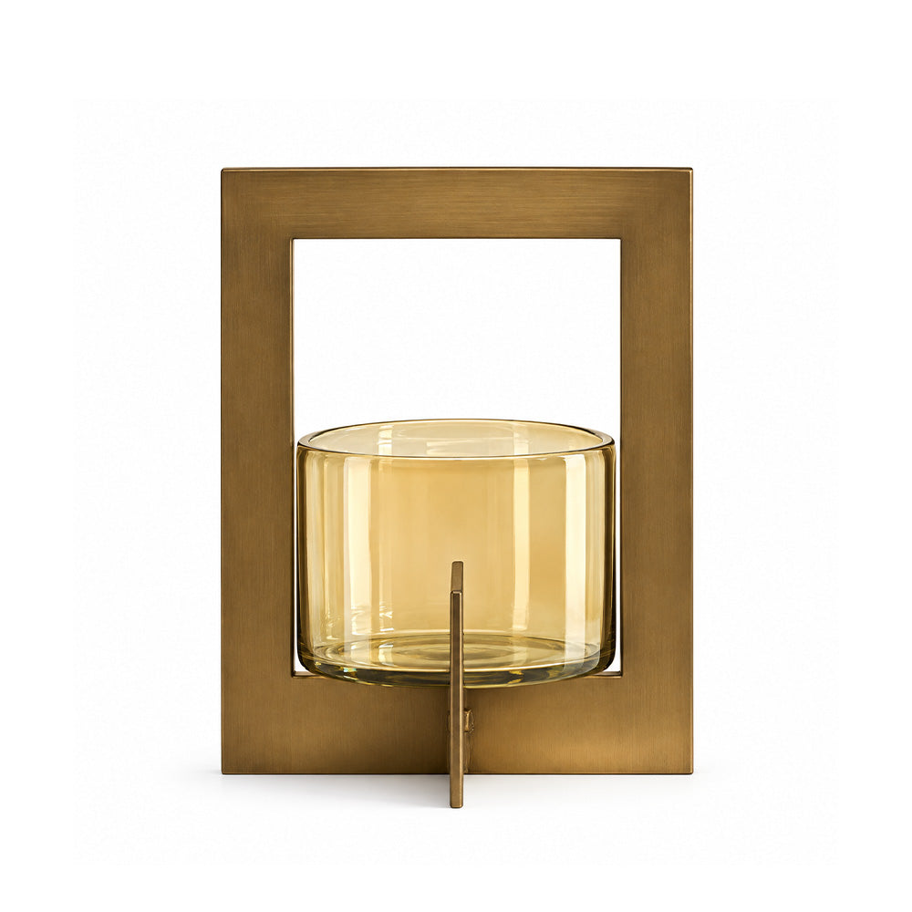Anea Iron & Glass Lantern Small - Gold