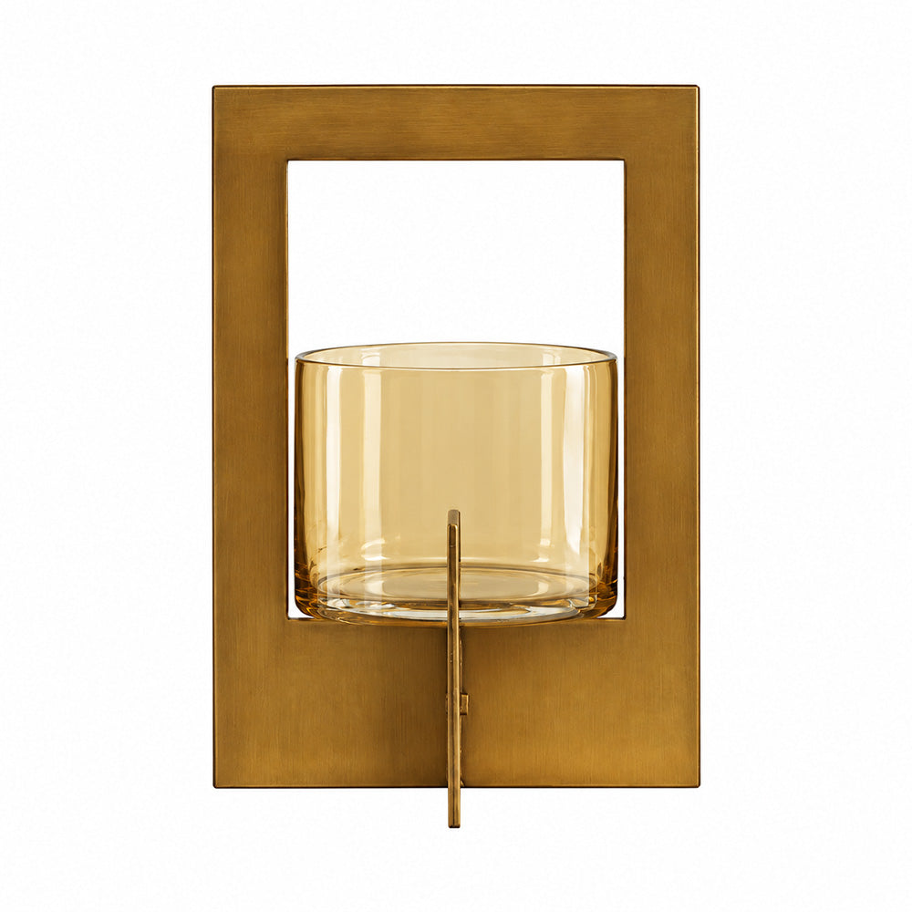 Anea Iron & Glass Lantern Medium - Gold