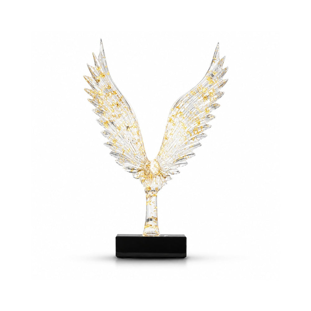 Swooping Eagle Sculpture Large - Speckled Gold