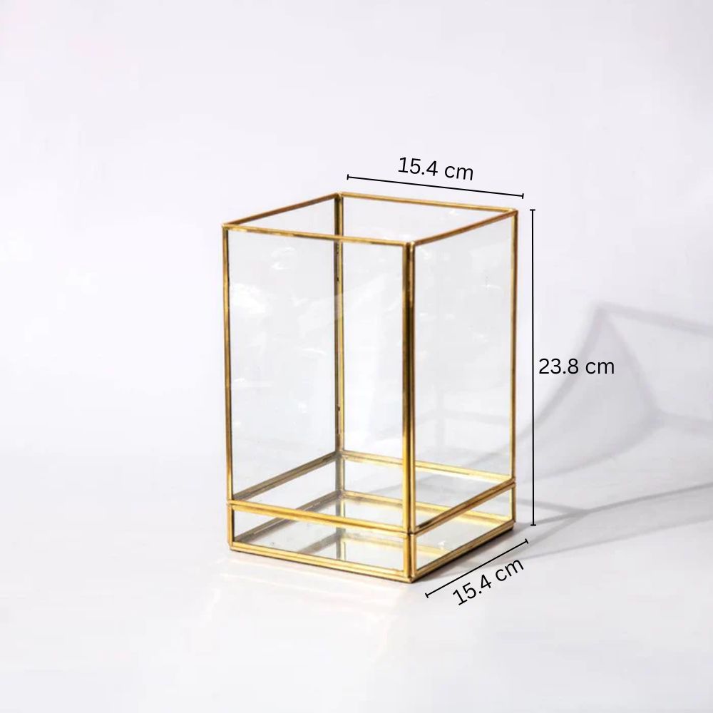 Anise Glass Hurricane - Gold