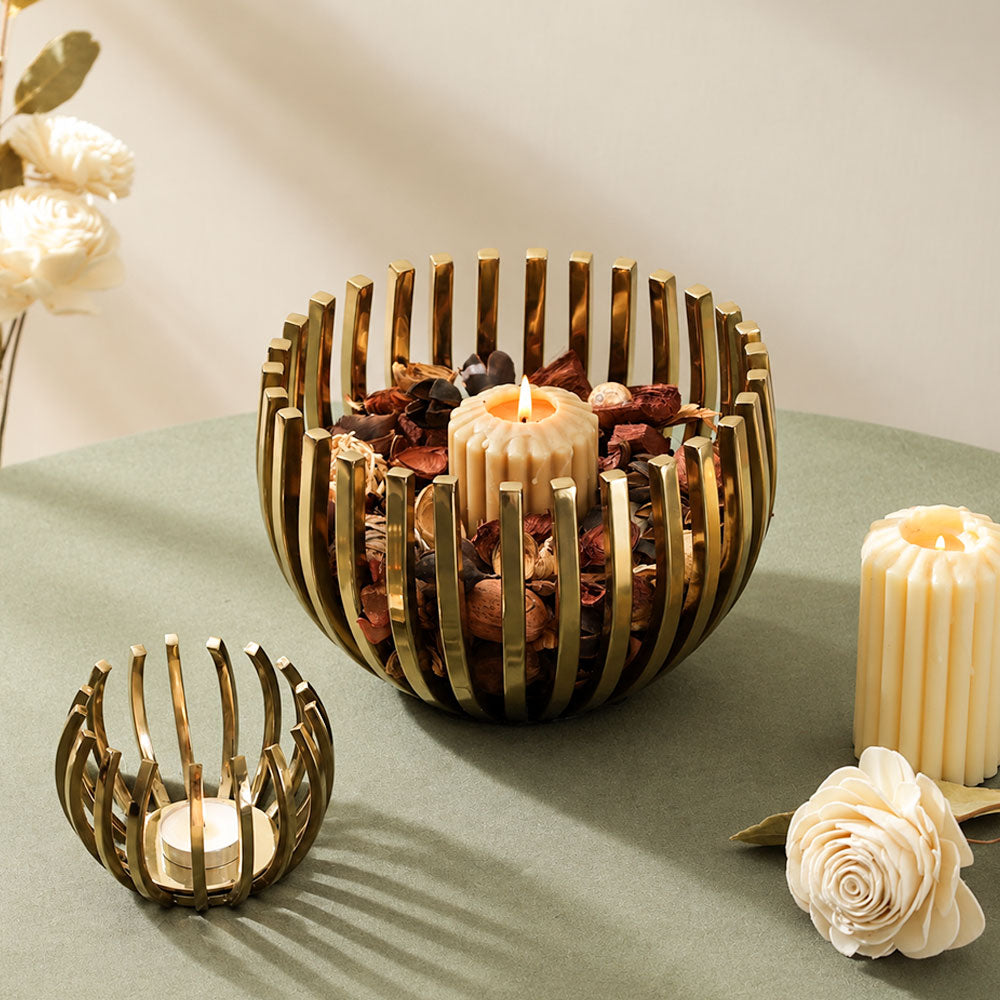 Ansa Decorative Bowl - Pale Gold