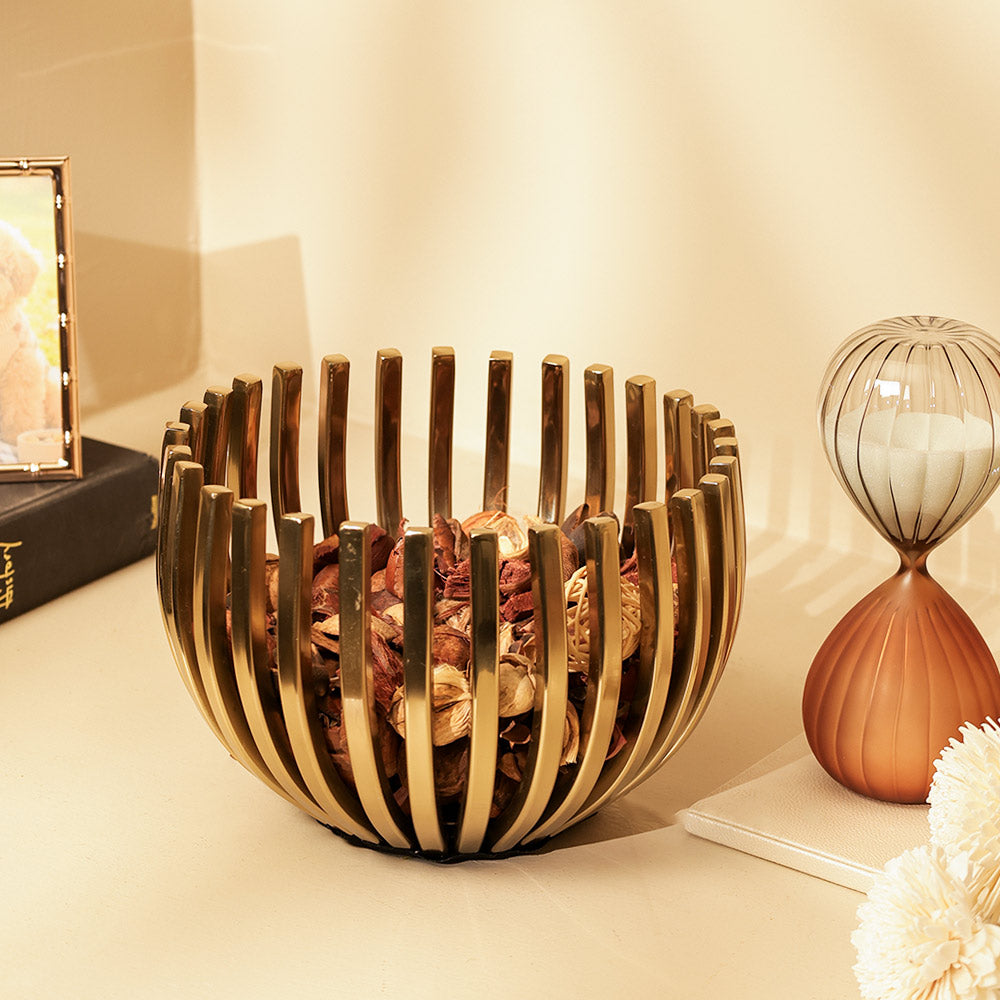 Ansa Decorative Bowl - Pale Gold