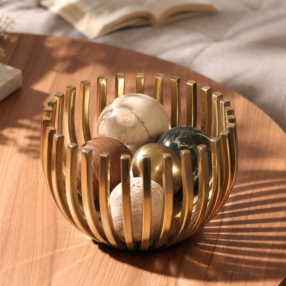 Ansa Decorative Bowl - Pale Gold