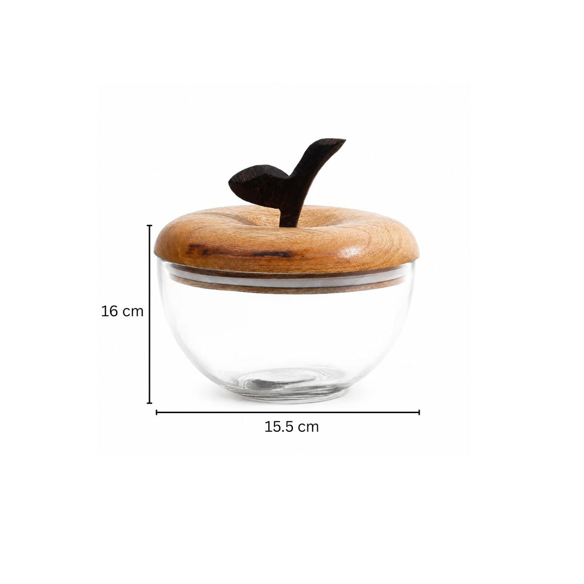 Apfel Storage Jar With Lid - Clear Wood