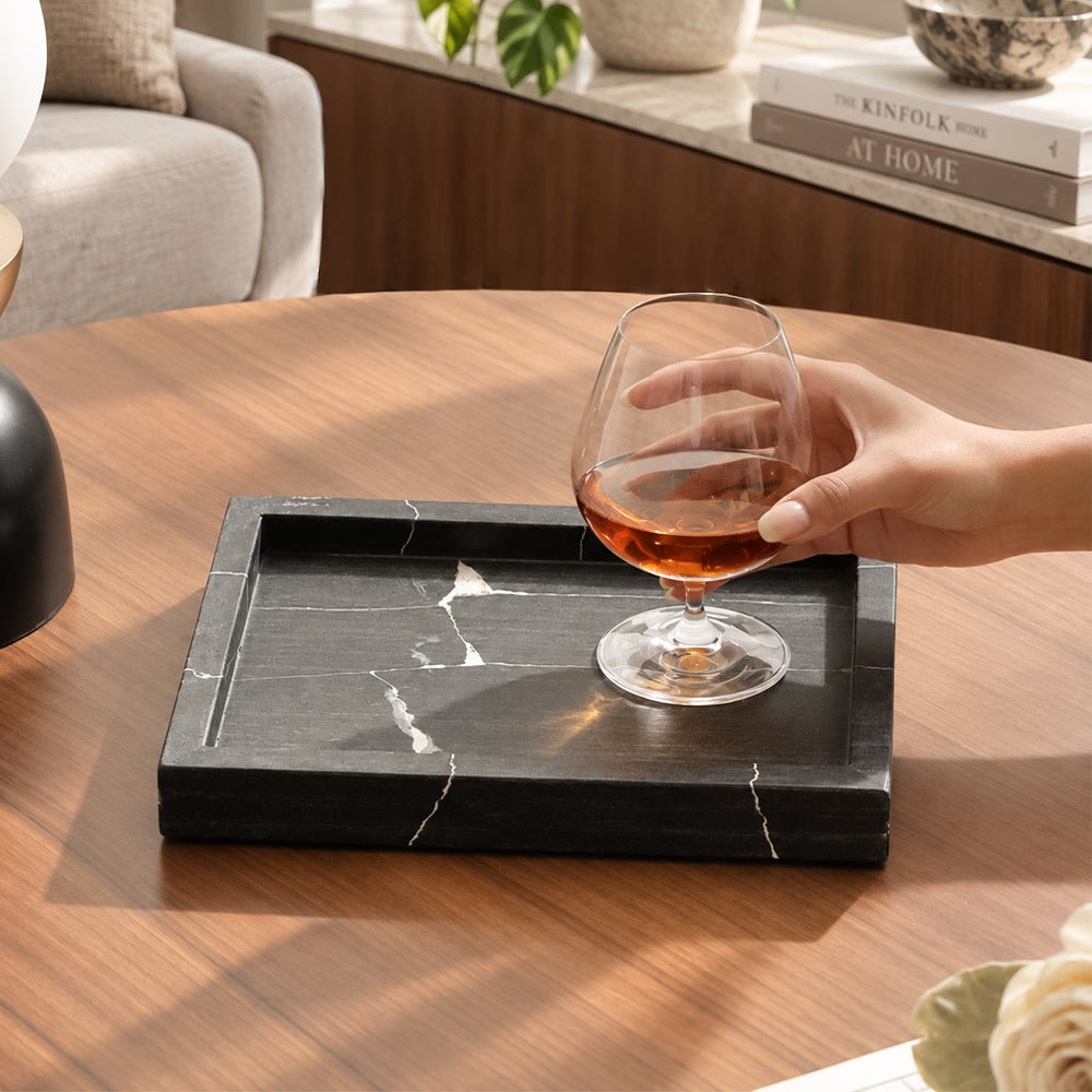 Apollo Marble Valet Tray - Cloudy Black