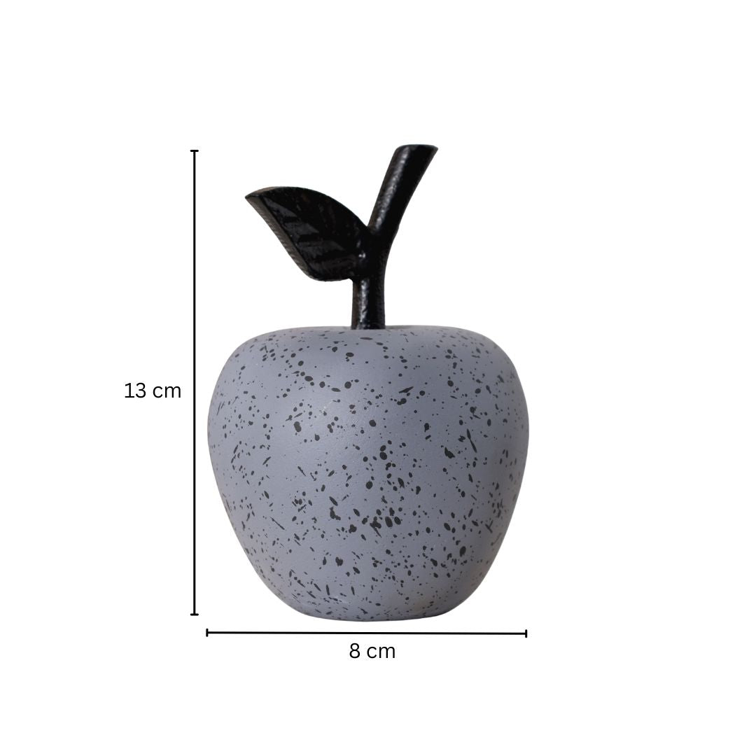 Apple Concrete Sculpture - Dark Grey