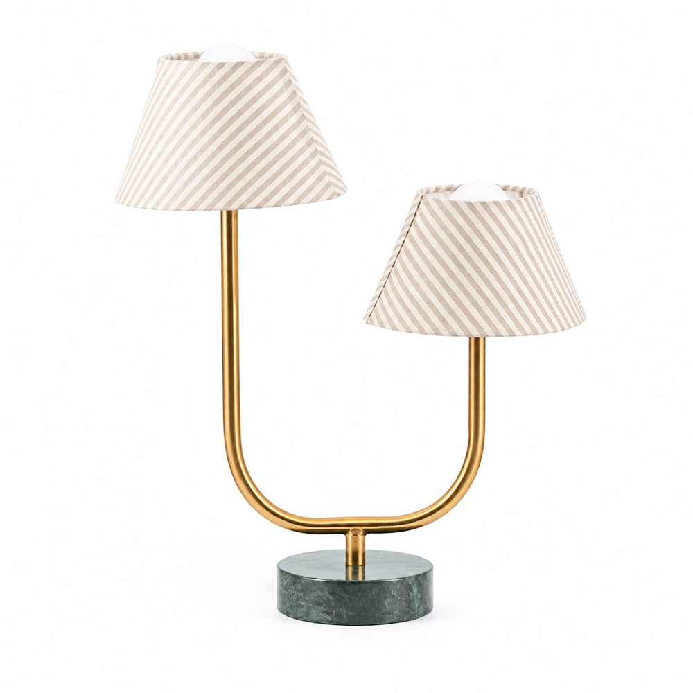 Arla Marble Duo Table Lamp Large - Monochrome