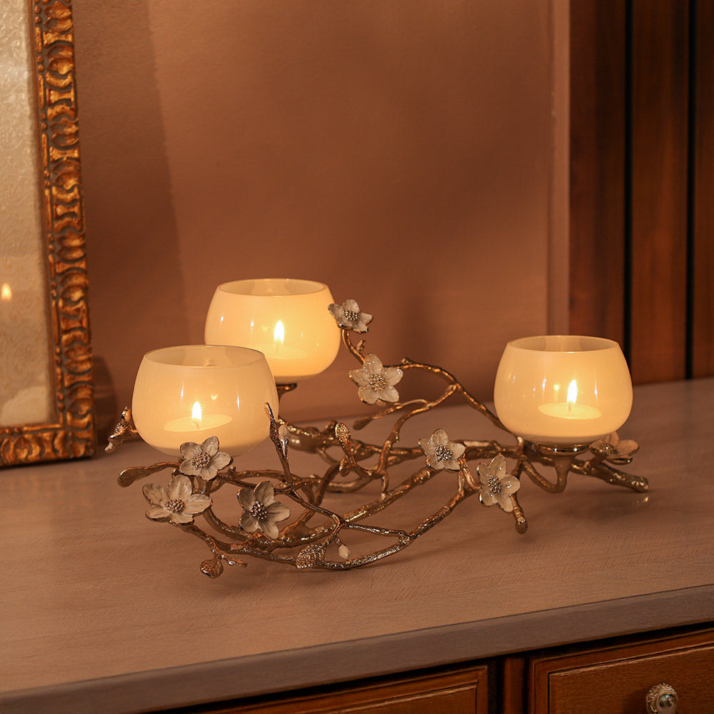 Arbor 3-Tier Tealight Holder - Light Cherry