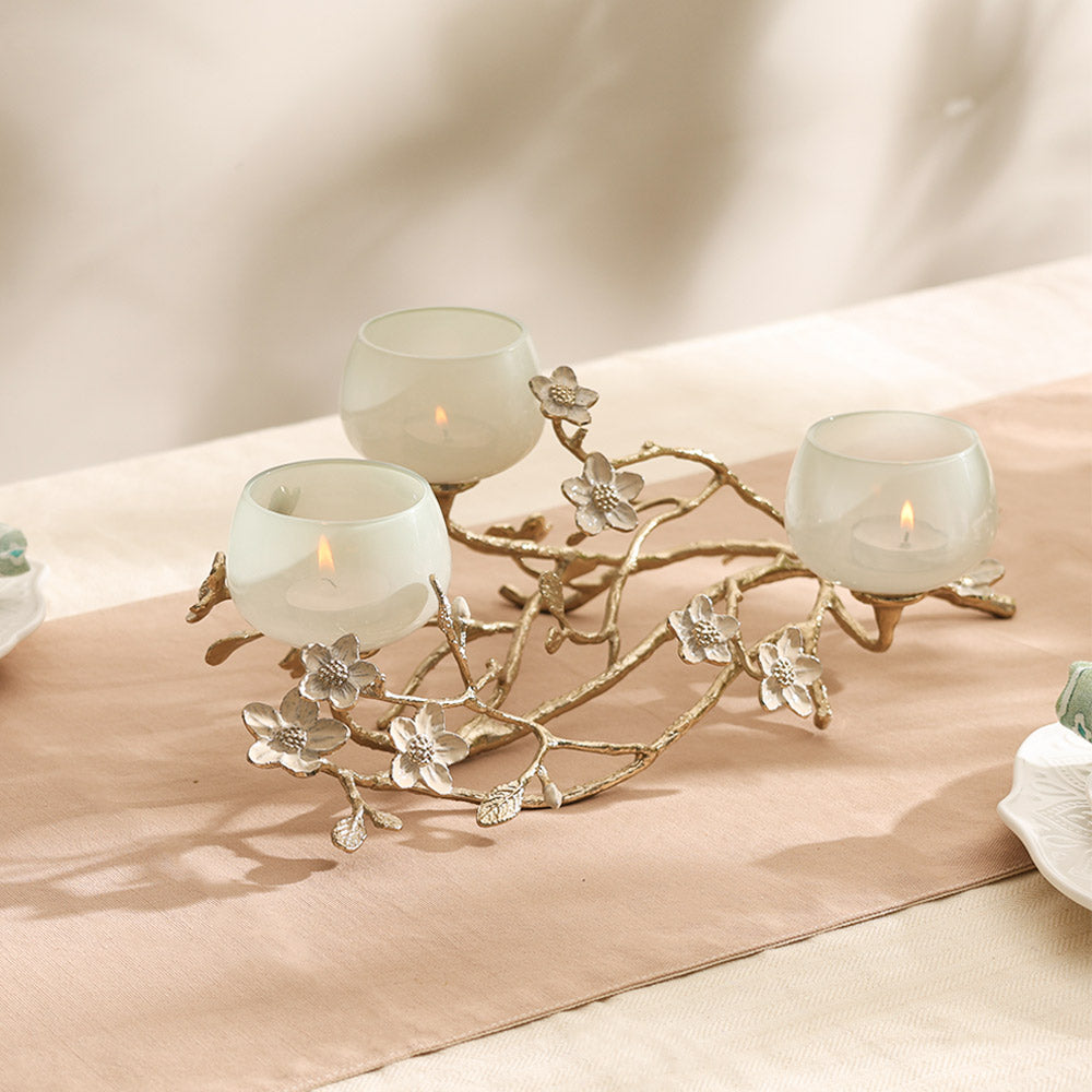 Arbor 3-Tier Tealight Holder - Light Cherry