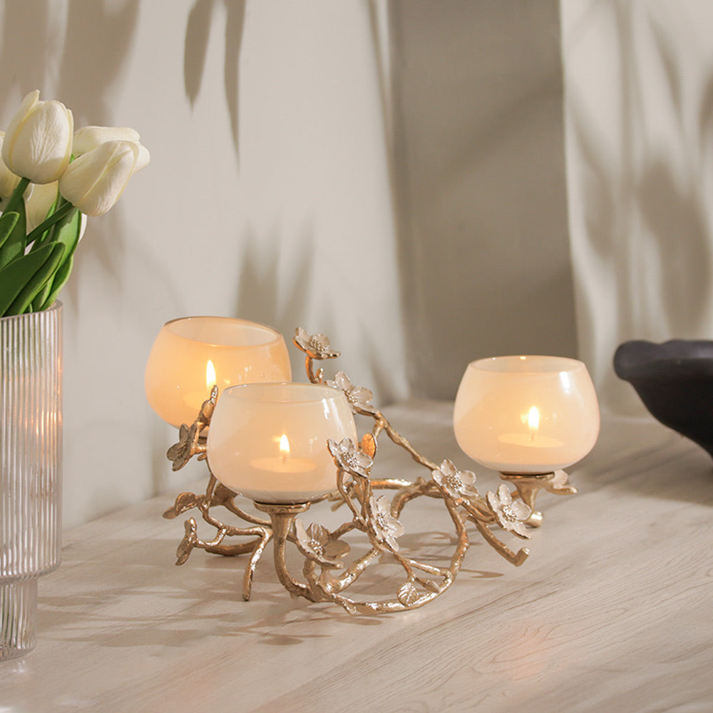 Arbor 3-Tier Tealight Holder - Light Cherry