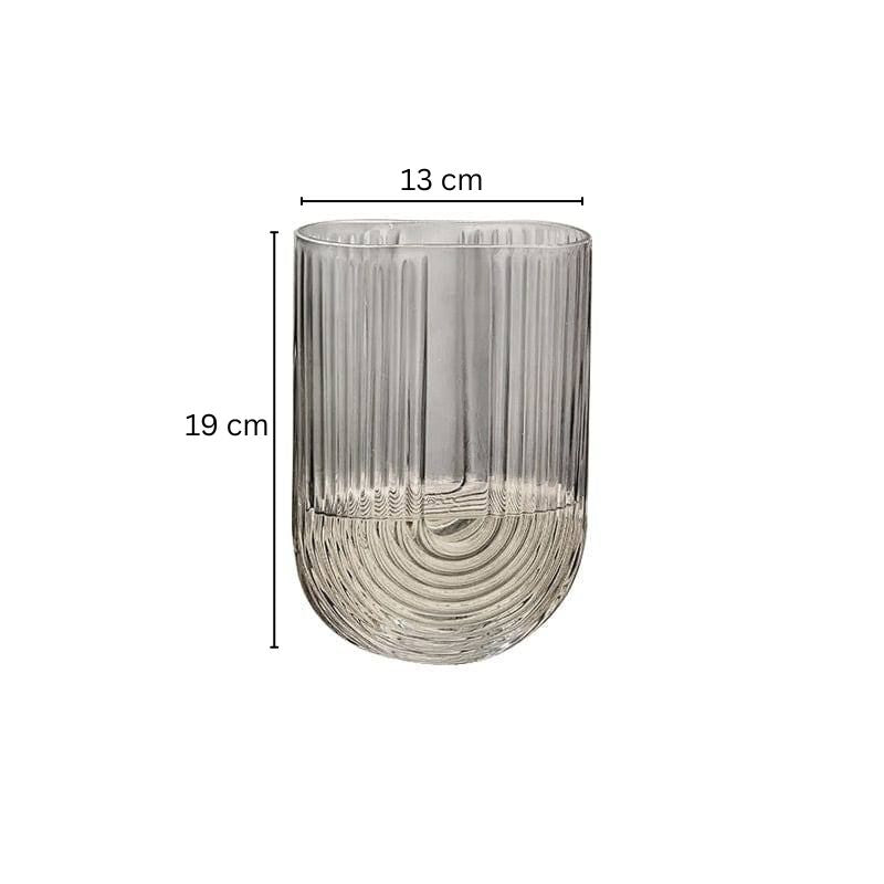 Arch Glass Vase Small - Smoke