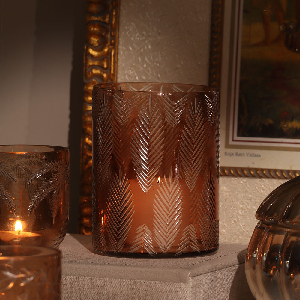 Vine Glass Hurricane - Mocha
