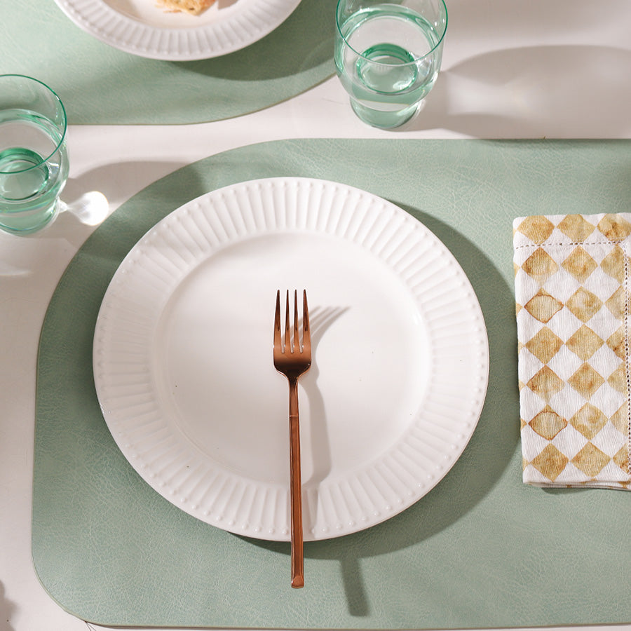 Aria Ceramic Dinner Plate - White