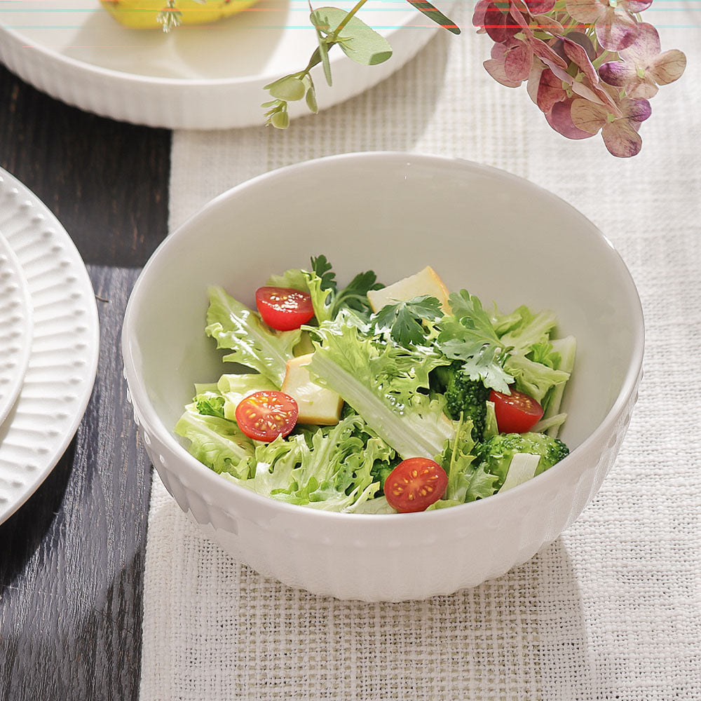 Aria Ceramic Medium Bowl - White
