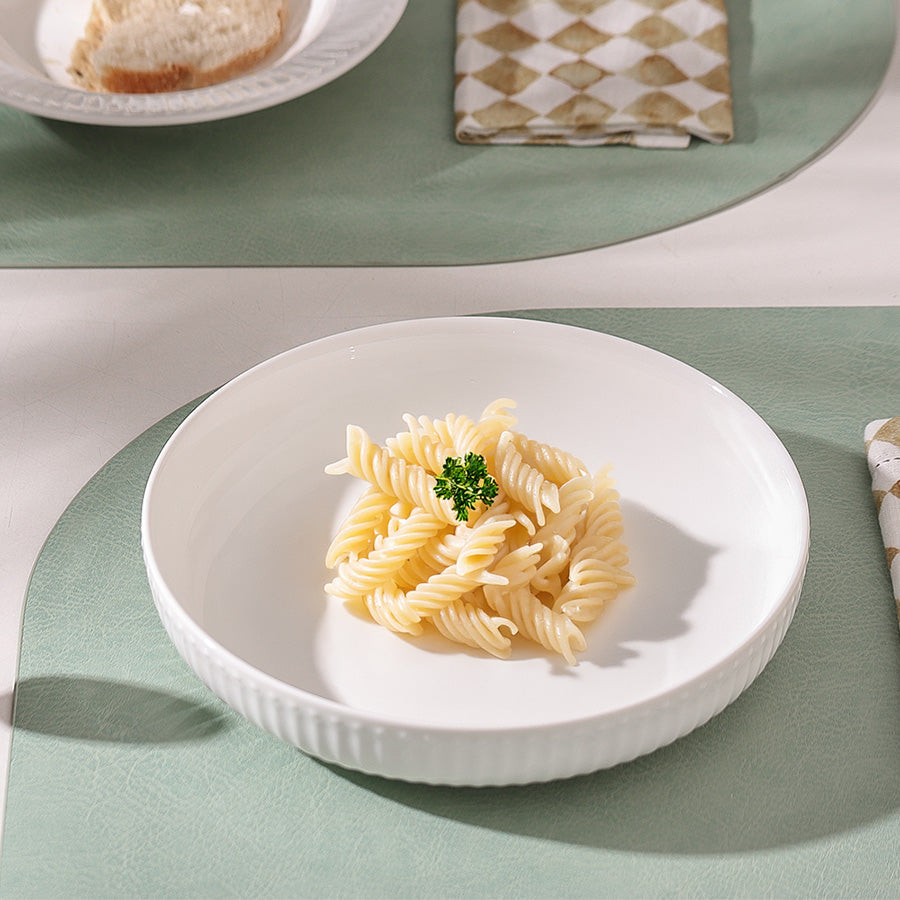 Aria Ceramic Serving Plate - White