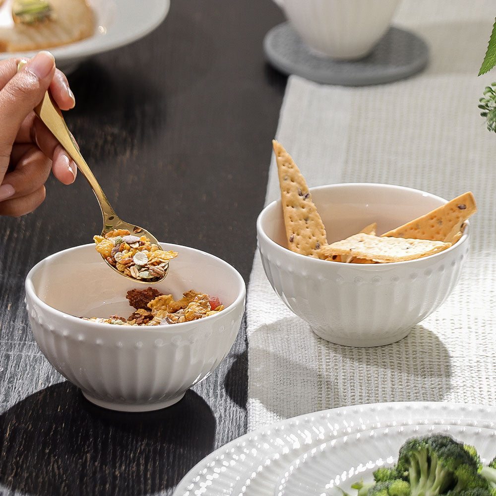Aria Ceramic Small Bowl - White