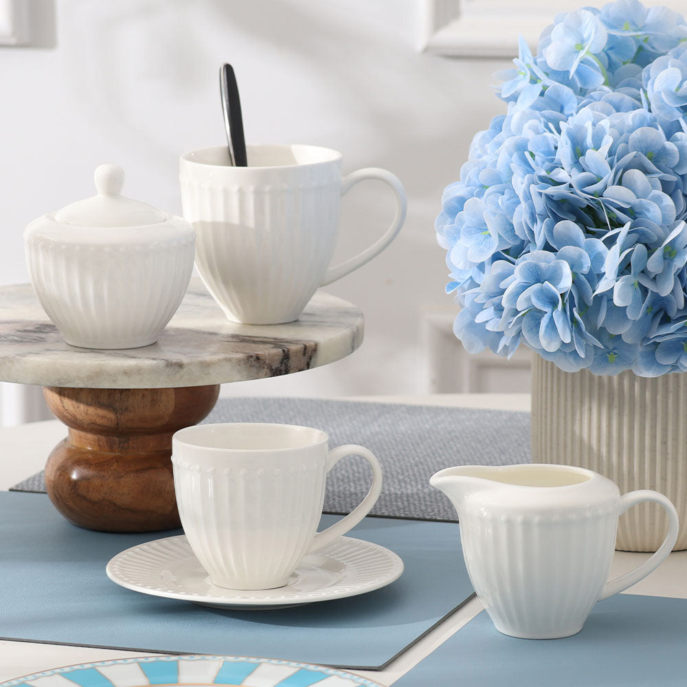 Aria Ceramic Sugar Bowl - White