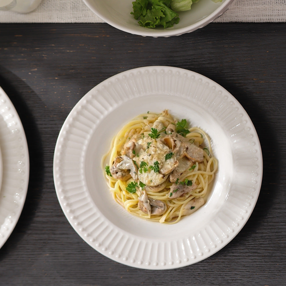 Aria Ceramic Pasta Plate - White