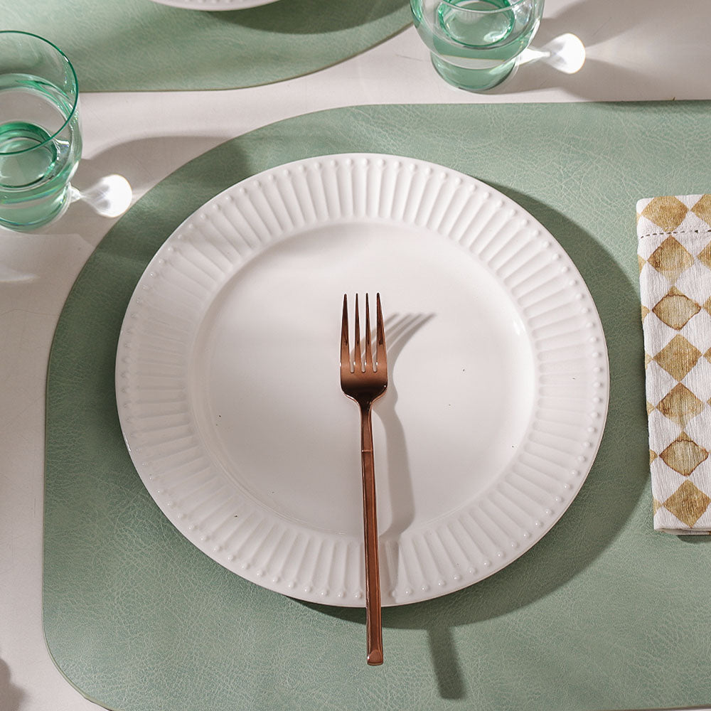 Aria Ceramic Quarter Plate - White