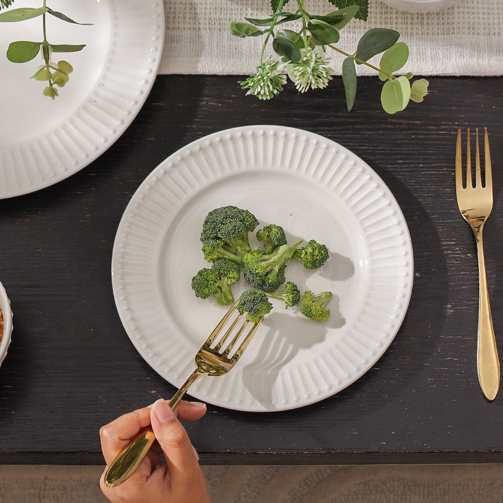Aria Ceramic Quarter Plate - White