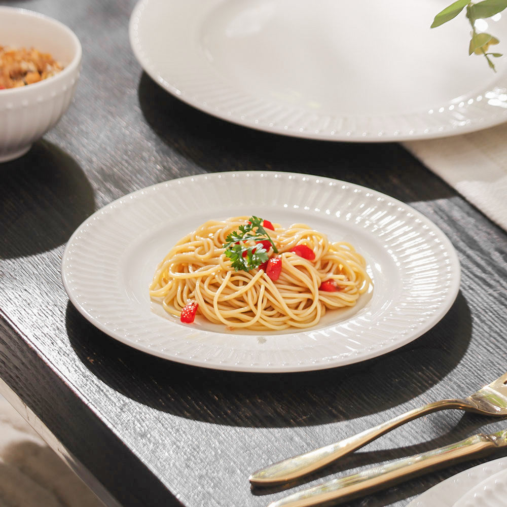 Aria Ceramic Quarter Plate - White