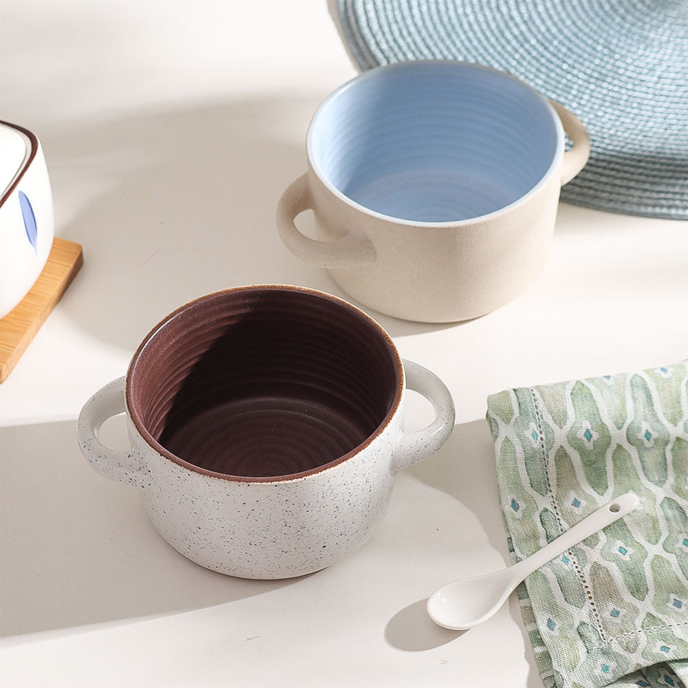 Ariel Soup Bowl - Speckled White