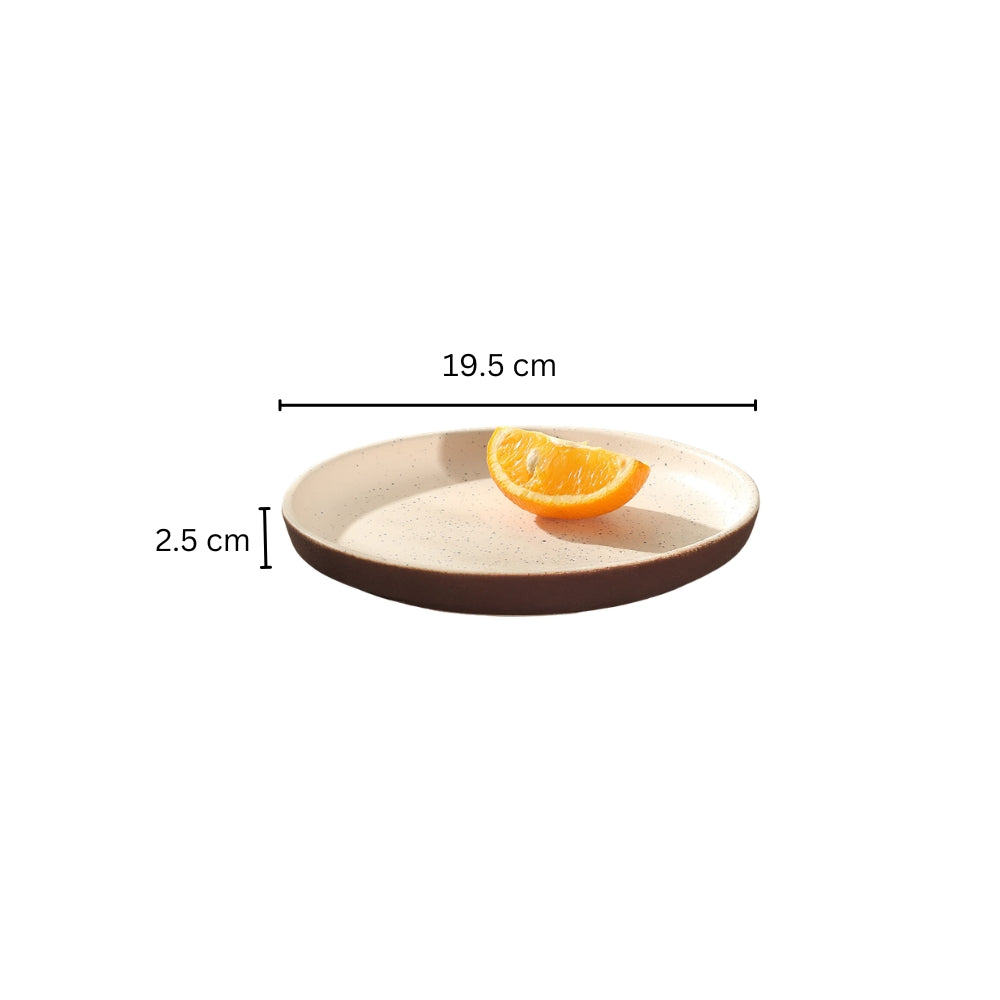 Ariel Gourmet Quarter Plate - Speckled White