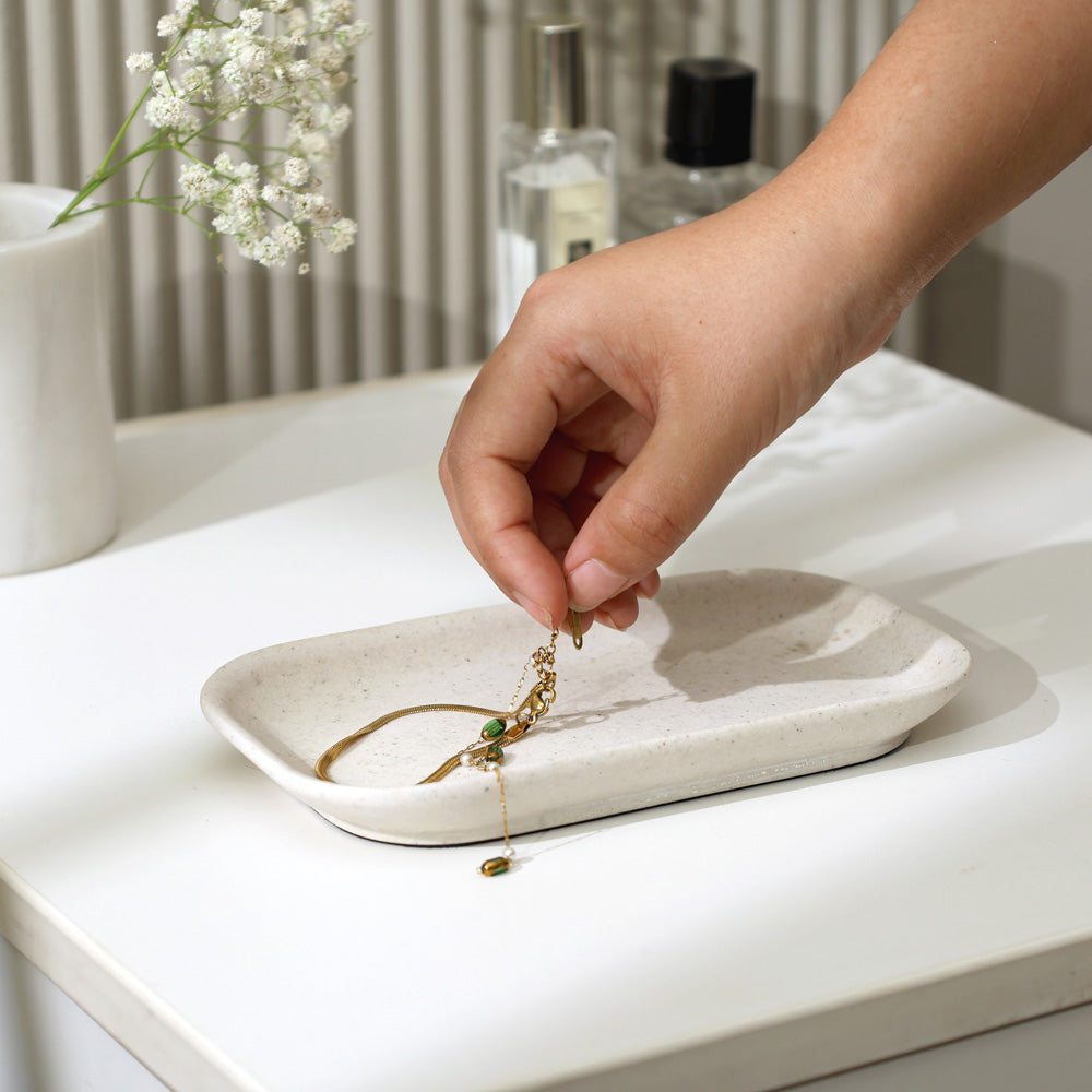 Arin Multi-purpose Tray - Speckled Cream