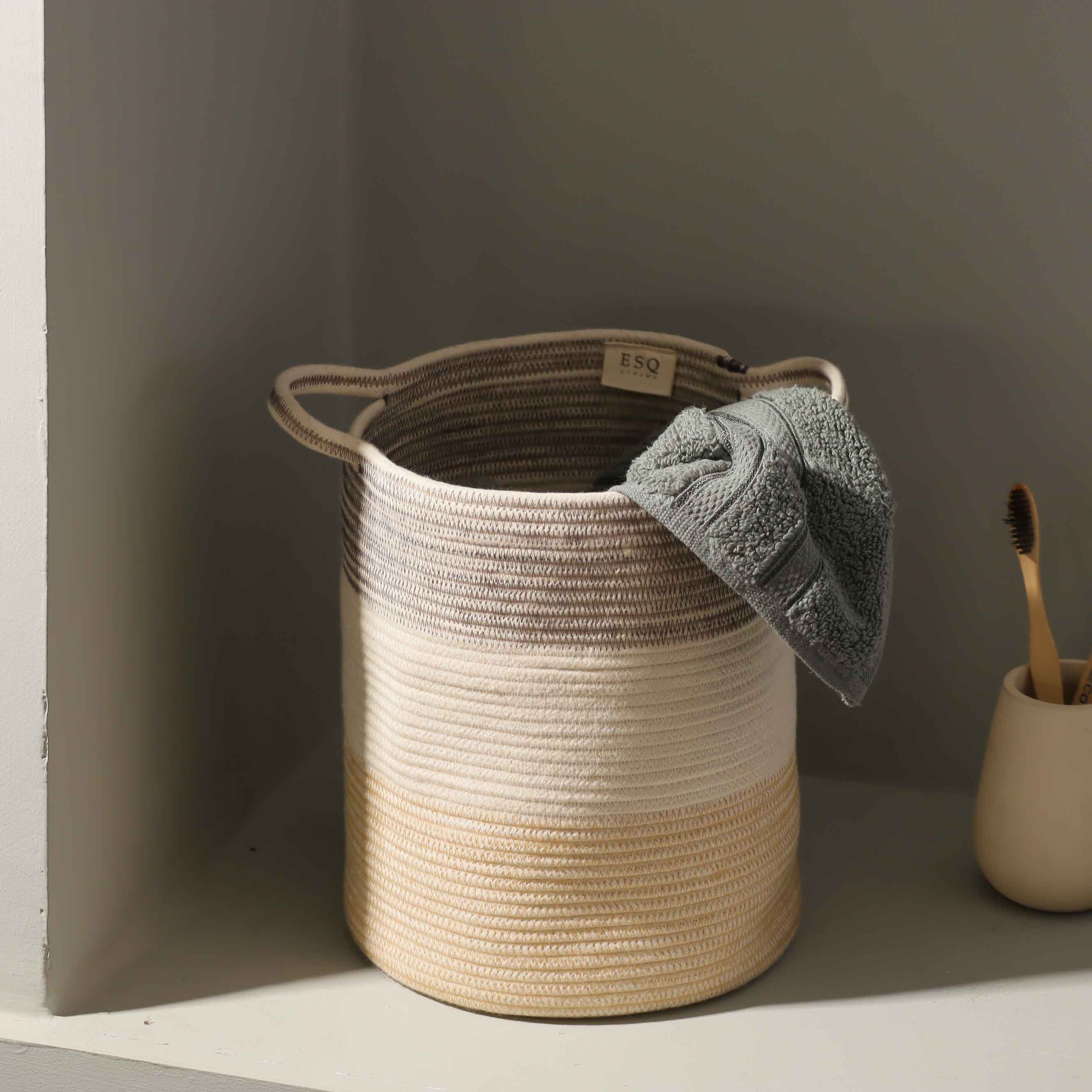 Aros Corded Storage Basket Tall - Multicolor