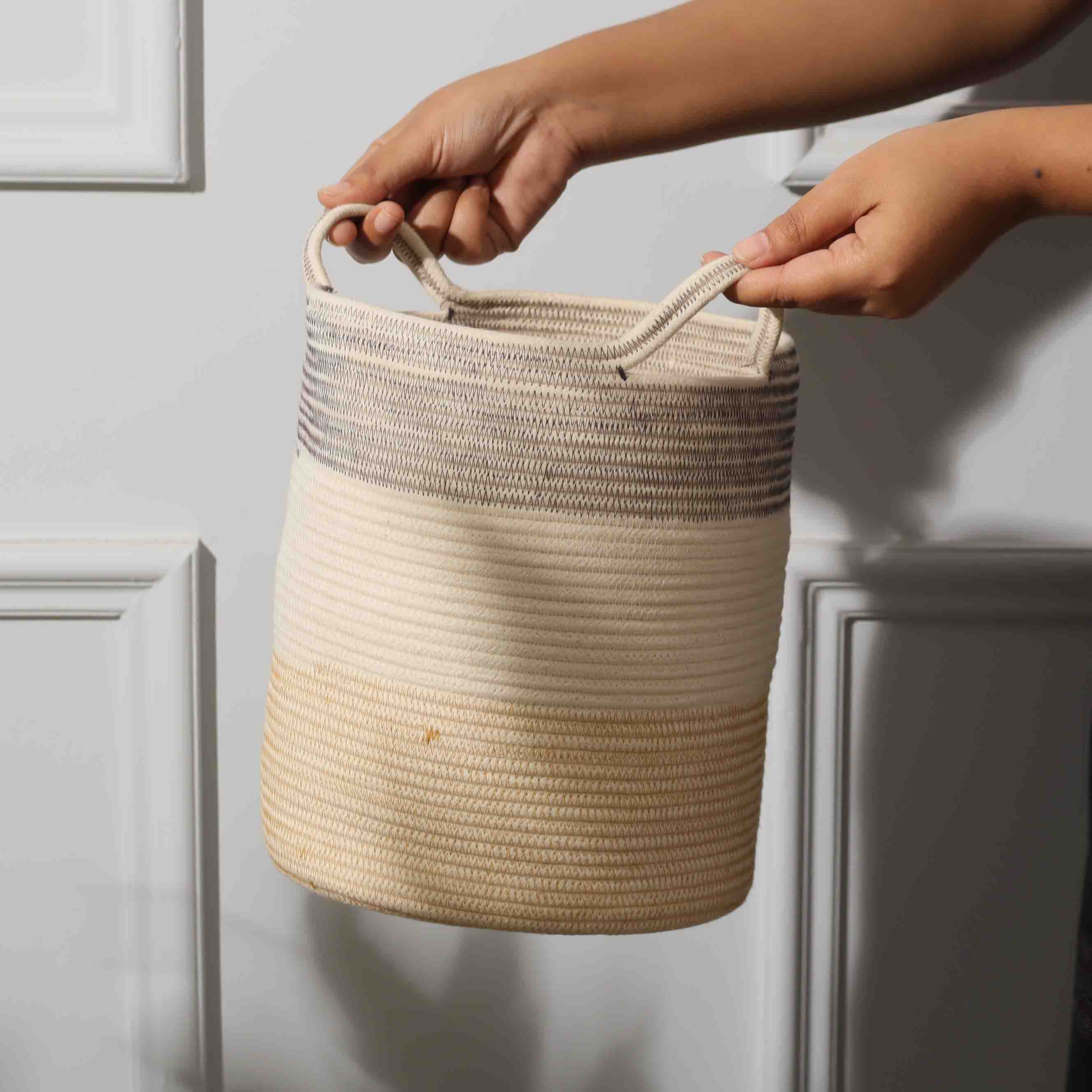 Aros Corded Storage Basket Tall - Multicolor