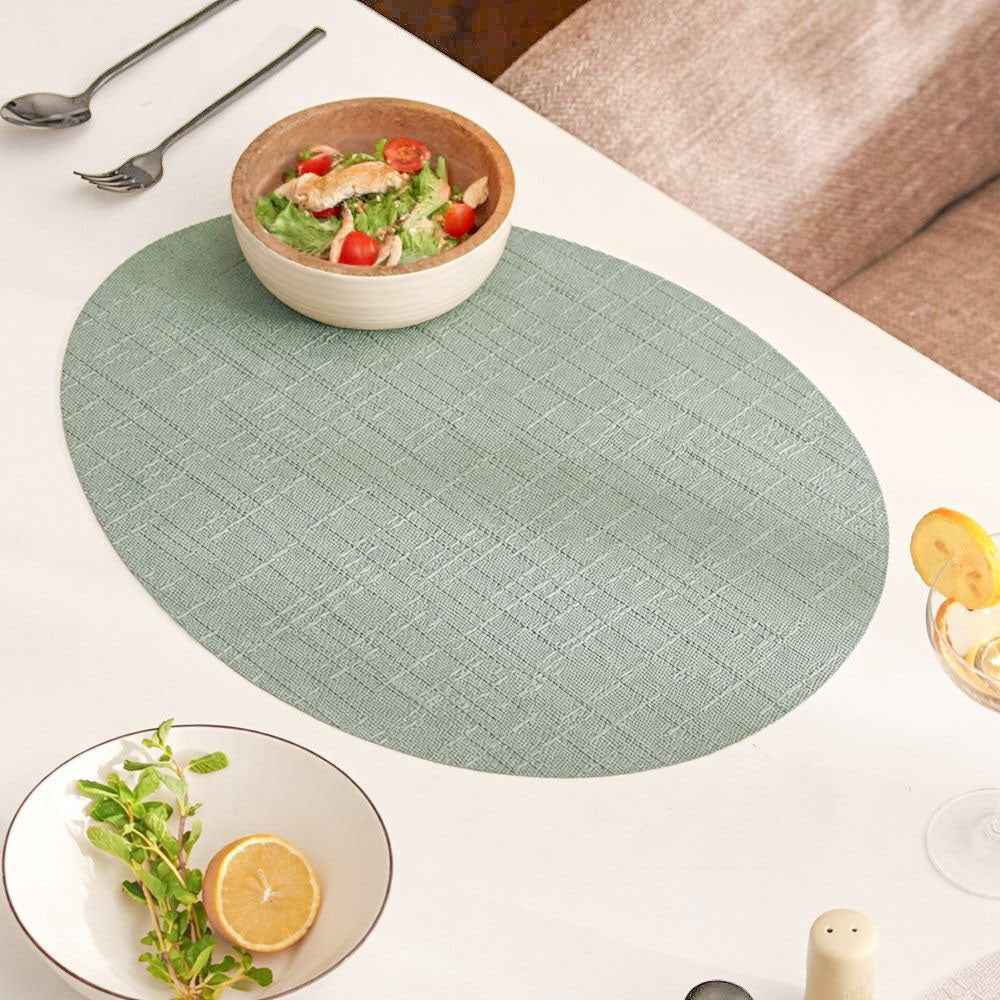 Arrondi Oval Placemats, Set of 2 - Jade
