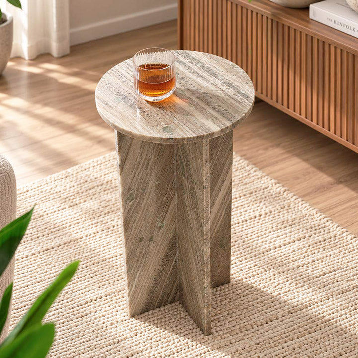 Arte Marble Interlock Drink Table - Desert