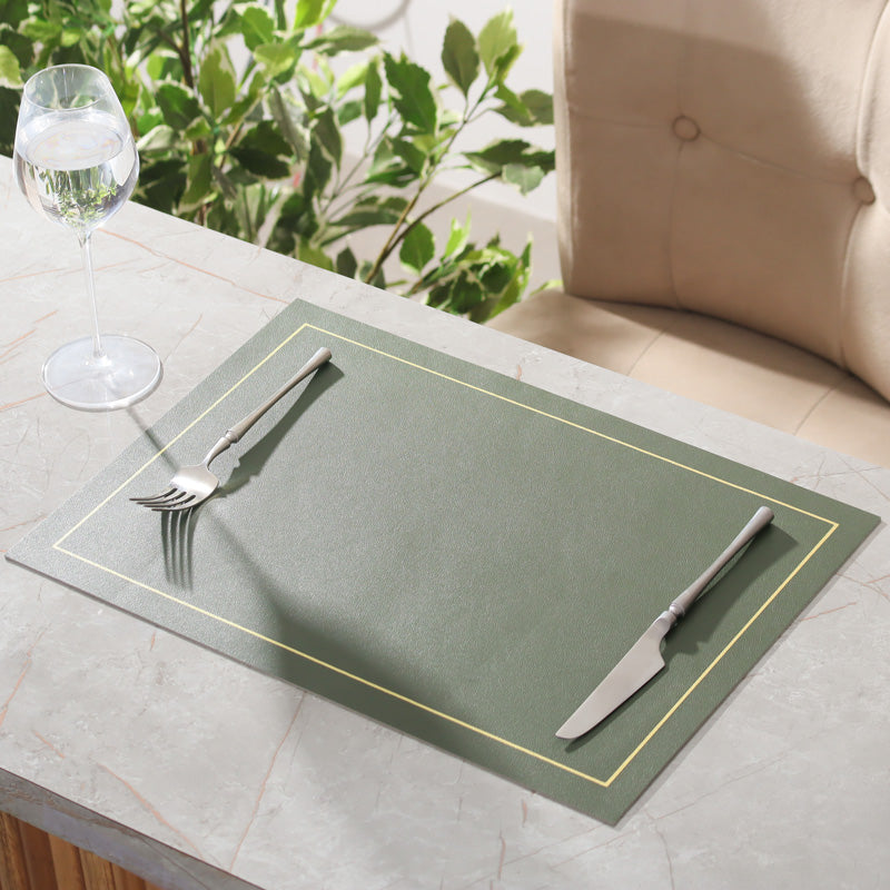 Artem Reversible Placemats, Set of 6 - Green & Grey