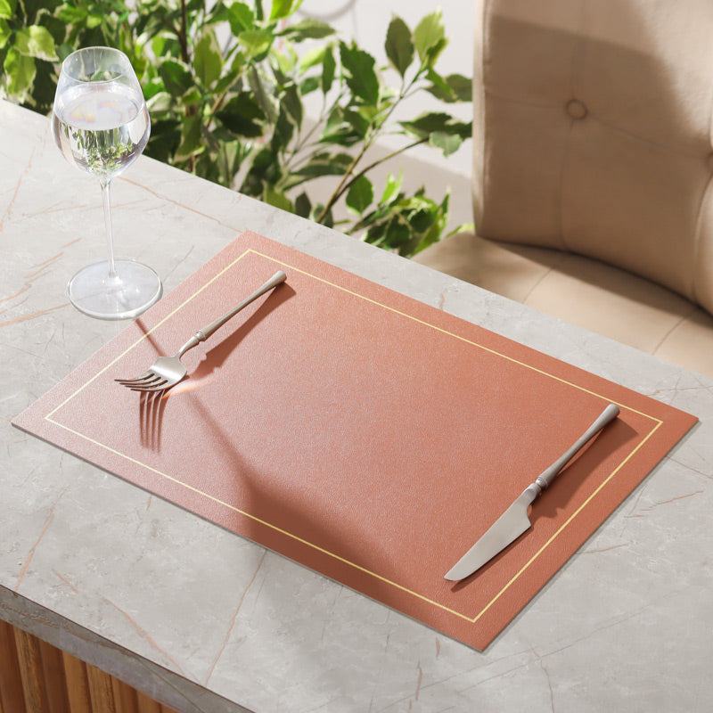 Artem Reversible Placemats, Set of 6 - Tan & Grey