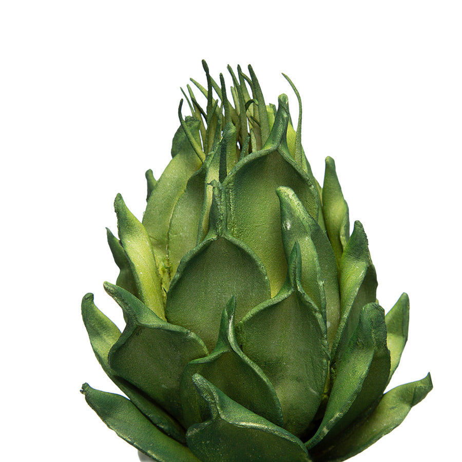 Artichoke Buds Faux Stem - Forest Green