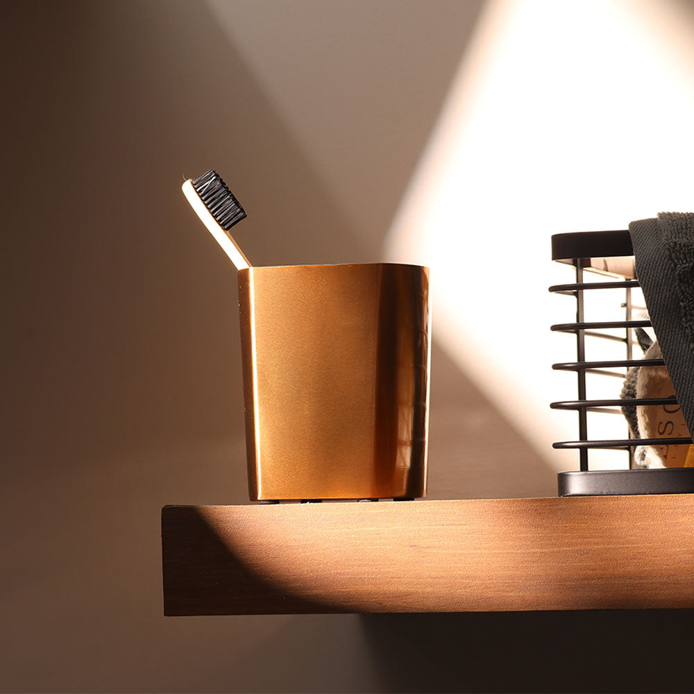 Arza Toothbrush Tumbler - Champagne Gold