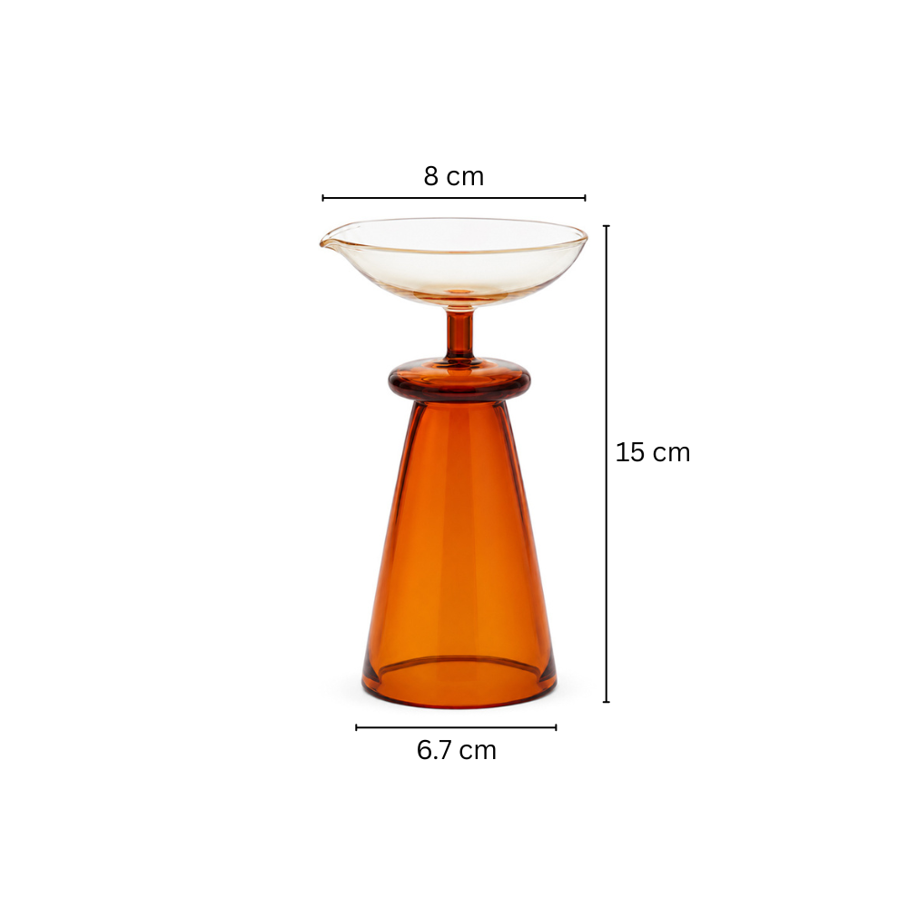 Arza Glass Diya - Dark Amber