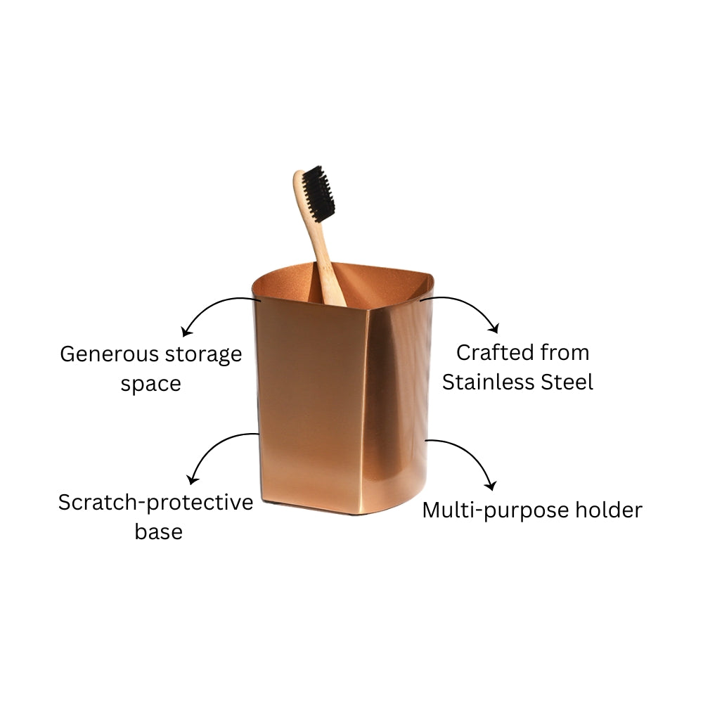 Arza Toothbrush Tumbler - Champagne Gold