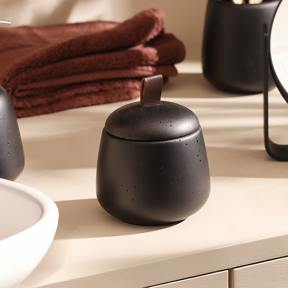 Asher Storage Jar - Black