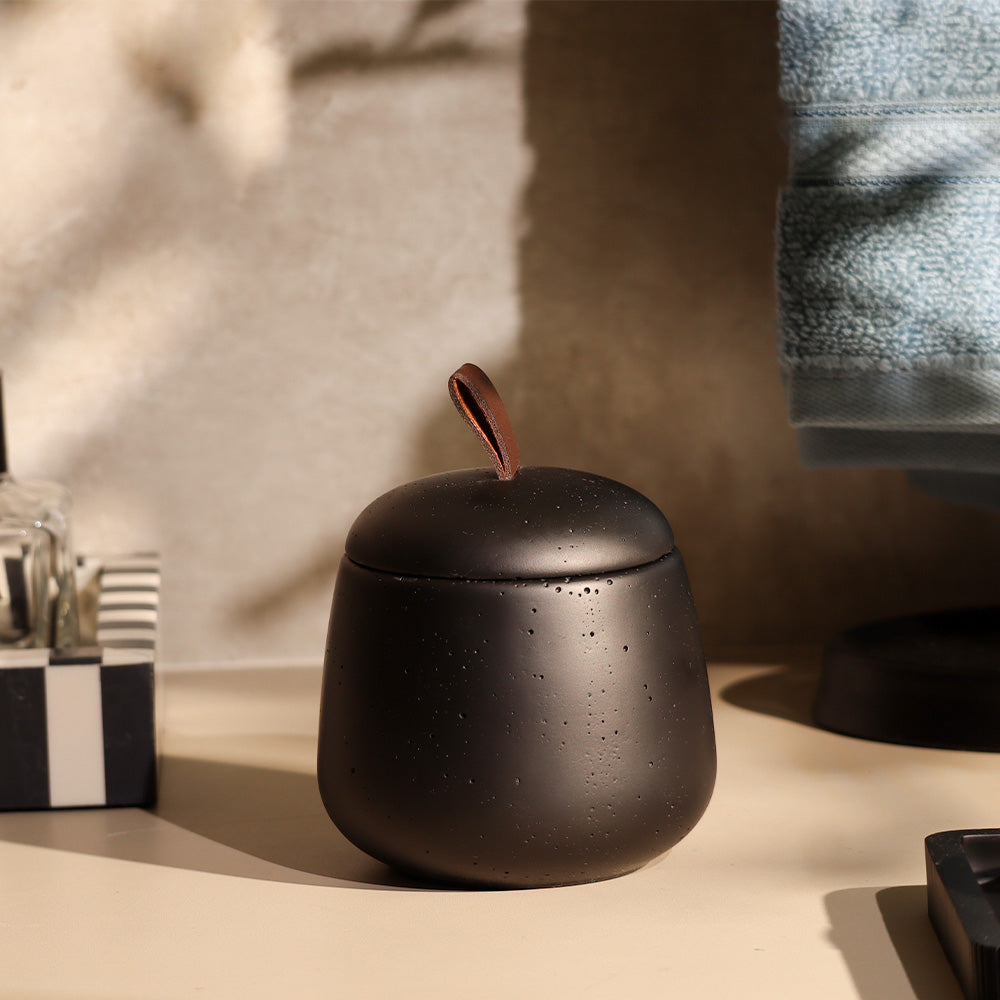Asher Storage Jar - Black