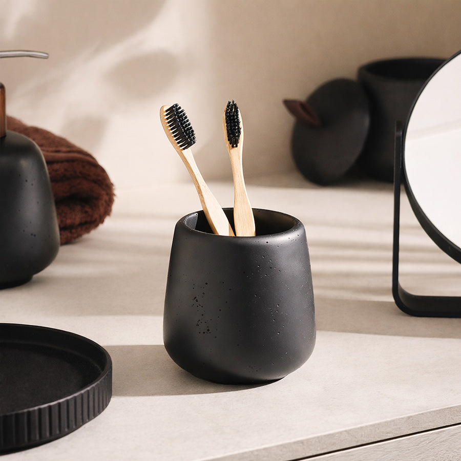 Asher Toothbrush Tumbler - Black