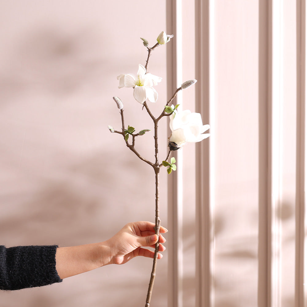 Asiatic Magnolia Faux Stem - White