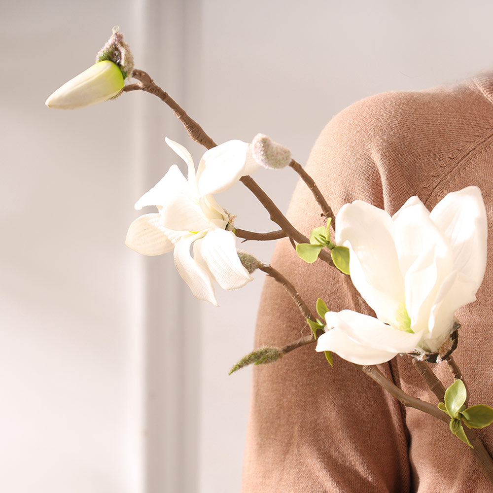 Asiatic Magnolia Faux Stem - White