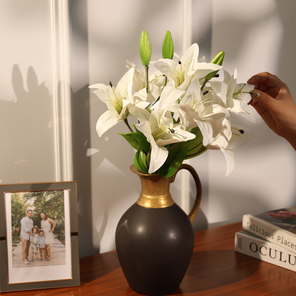 Asiatic Lily Faux Bunch - Ivory