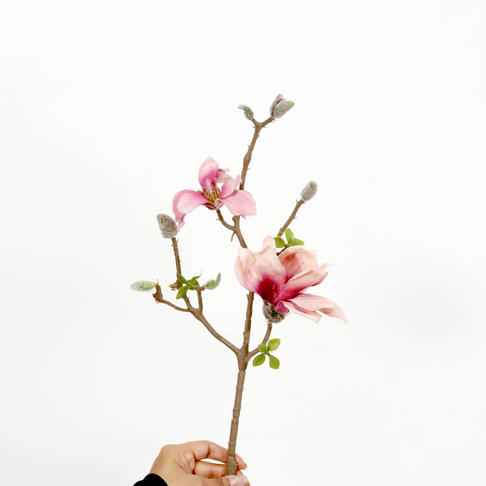 Asiatic Magnolia Faux Stem - Purple Pink